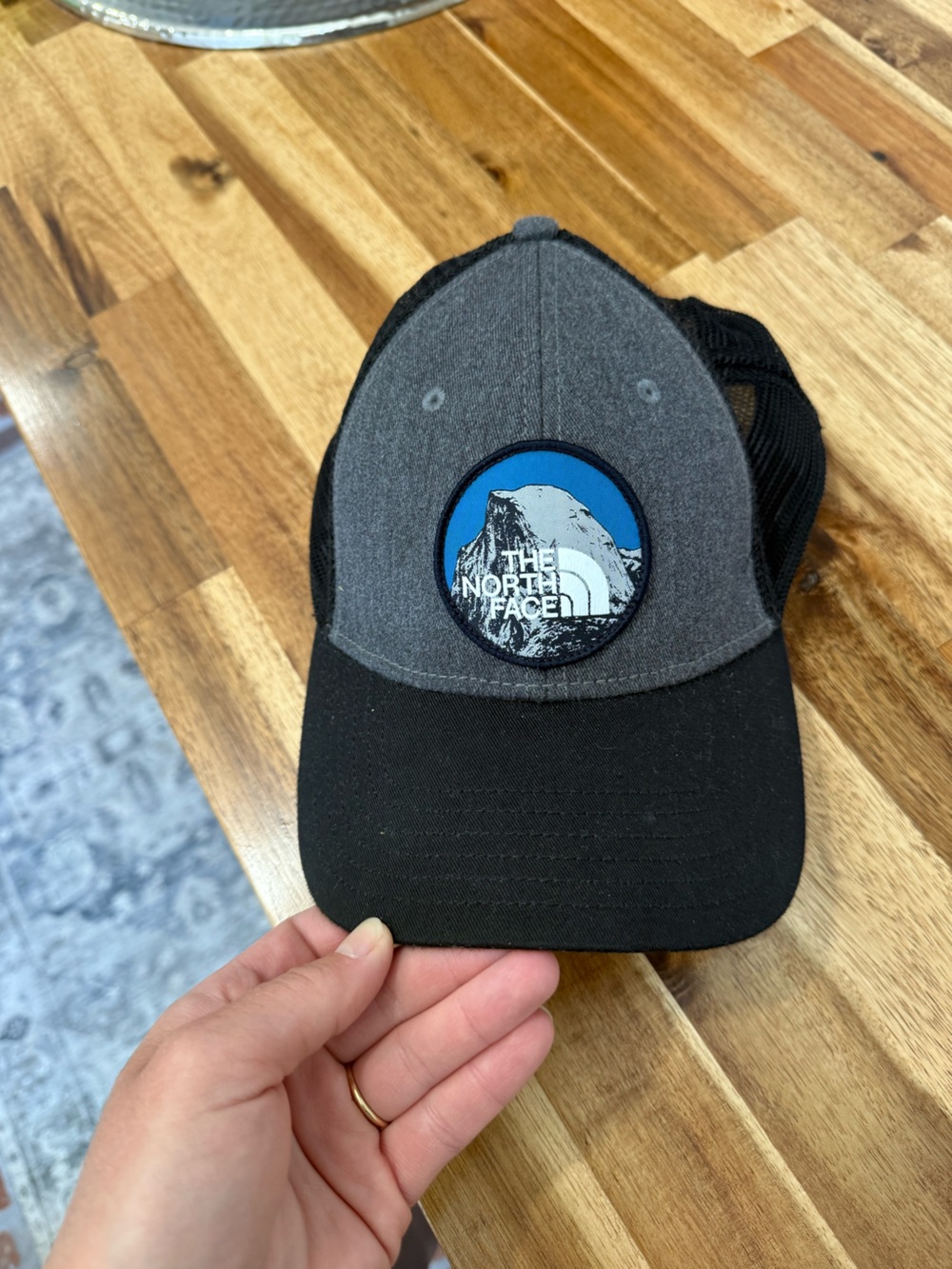 The North Face Black Trucker Cap with Logo Tape